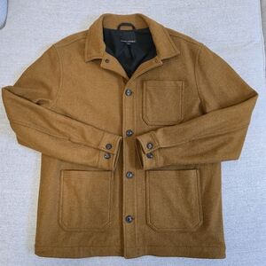 Banana Republic chestnut brown poly wool chore jacket